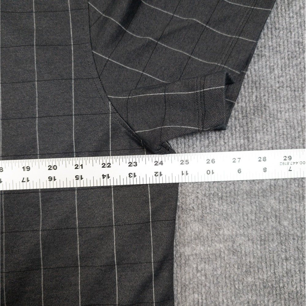 Van Heusen Polo Shirt Men XXL Gray Window Pane Classic Business Casual Golfwear - Picture 6 of 15